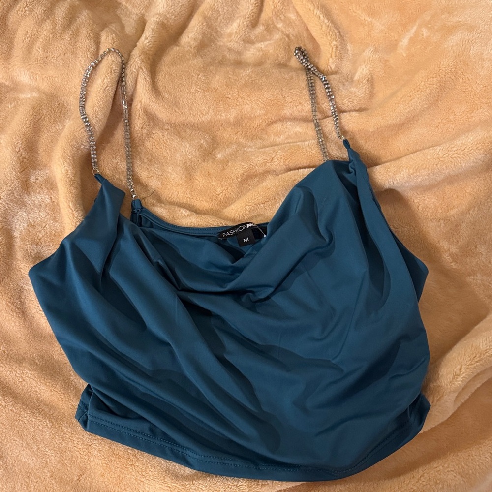 Elegant Green Maxi Skirt and Top Matching Set - Picture 3 of 5